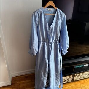 STINE GOYA
Trinity Belted Hammered blue jumpsuit